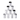 Pyramid arrangement of white jars with alternating black and gray lids in a reflected studio shot of the Cipher NOVA Pod Pack | 10pc