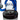 Close-up, front view of the Cyberpunk XL Recycler Bong, showcasing its blue glass construction and unique recycler design.