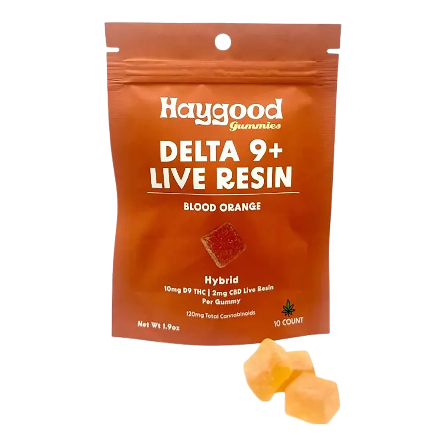 Haygood Farms D9 THC Live Resin Gummies - Hybrid - Blood Orange
