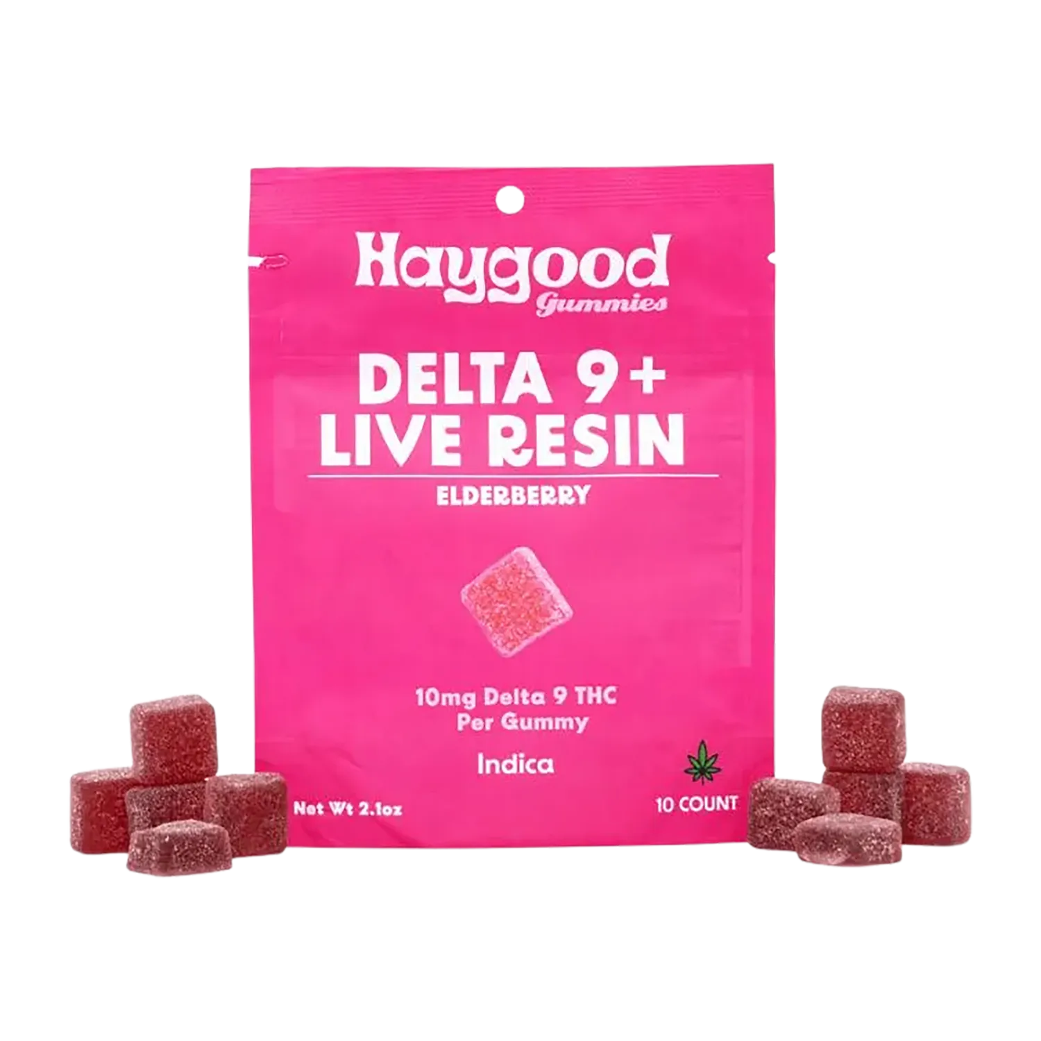 Haygood Farms D9 THC Live Resin Gummies - Indica - Elderberry