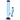 Tall, side view of the blue-tinted JM Plastics Double Trouble Straight Tube Acrylic Bong - 12 in., showing its straight main tube, angled downstem and removable side tube against a white background