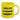 A close-up, angled view of the “I am a Ray of Fucking Sunshine Mug” with bold, white text on a vibrant yellow background.