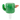 A close-up, angled view of the Cactus PuffCo Proxy Glass Attachment, showcasing its green glass design.