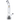 Front view of the 18-inch Titans Oceanus Water Pipe, showcasing its clear glass construction and curved silhouette against a plain background.