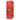 Front view of the 18-inch Titans Promethus Water Pipe, showcasing its red glass construction and vertical arrangement.