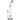 Front view of the 18-inch Titans Atlas Water Pipe, showcasing the clear glass construction and simple cylindrical shape.