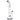 Front view of the 18-inch Titans Atlas Water Pipe, showcasing its clear glass construction and simple, cylindrical shape.