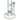Front view of the 18-inch Titans Atlas Water Pipe, displaying its clear glass construction and simple cylindrical form.