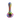 A close-up, angled view of the ORAFLEX Floral Spoon, showcasing its colorful, swirling glass design.