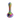 Front view of the ORAFLEX Floral Spoon, a colorful glass pipe with a curved design against a white background.