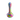 Front view of the ORAFLEX Floral Spoon, a colorful glass pipe with a curved design and vibrant floral pattern.