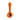 A side view of the ORAFLEX Floral Spoon, showcasing its curved glass body with floral-inspired orange and white swirls.