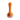 A front view of the ORAFLEX Floral Spoon, showcasing its curved design and warm orange coloration against a plain white background.