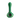 A side view of the ORAFlex Floral Spoon, a green glass pipe with floral accents and a rounded bowl.