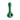 A side view of the ORAFLEX Floral Spoon, a green glass pipe with a rounded bowl and simple, elegant design.