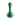 Front view of the ORAFLEX Floral Spoon, a green glass pipe with a floral design and curved bowl.
