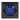 Front view of the Blue Crystal Ashtray, a 4-inch circular dish with a crystalline pattern on a black surface.
