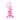 A studio shot of the Elysian Mini Rig, a small, pink glass rig presented at a slight angle against a white background.