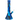 Front view of the Silicone Beaker, a blue glass piece with a wide base and cylindrical shape.