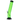 A front view of the 12-inch JM Plastics Straight Tube Bent Neck with Grip and Carb Hole Acrylic Water Pipe, showcasing its clear green construction.