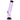 A front view of the 12-inch JM Plastics Straight Tube Bent Neck with Grip and Carb Hole Acrylic Water Pipe, showing its purple translucent body.