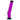 A front view of the 12-inch JM Plastics Straight Tube Bent Neck with Grip and Carb Hole Acrylic Water Pipe, showing its purple translucent body.