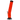Front view of the 12-inch JM Plastics Straight Tube Bent Neck with Grip and Carb Hole Acrylic Water Pipe, showing its clear red construction.