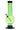 A front view of the 9-inch JM Plastics Bubble Base with Carb Hole Acrylic Water Pipe, showing its clear construction and rounded base.
