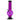 Front view of the 9-inch JM Plastics Bubble Base with Carb Hole Acrylic Water Pipe, showing a purple acrylic base and clear tube.