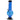 Front view of the 9-inch JM Plastics Bubble Base with Carb Hole Acrylic Water Pipe, showing its clear blue construction and rounded base.