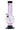 Front view of the 9-inch JM Plastics Bubble Base with Carb Hole Acrylic Water Pipe, displaying a clear, purple-tinted base.