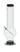 Front view of the 12-inch JM Plastics Large Bubble Base Acrylic Water Pipe, showcasing its clear construction and rounded base.