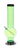 Front view of the 12-inch JM Plastics Large Bubble Base Acrylic Water Pipe, showcasing its clear construction and rounded base.
