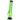 Front view of the 12-inch JM Plastics Large Bubble Base with Bent Neck, showing the green acrylic water pipe against a plain white background.