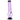 A front view of the 12-inch JM Plastics Large Bubble Base with Bent Neck and Grip Acrylic Water Pipe, showcasing its purple tint and curved design.