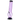 A front view of the 12-inch JM Plastics Large Bubble Base with Bent Neck and Grip Acrylic Water Pipe, showing its purple tint and curved neck.