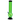 Front view of the 12-inch JM Plastics Evil Eye Pyramid Bubble Base Acrylic Water Pipe, showing a green, patterned base and clear acrylic tube.