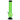 A front view of the 12-inch JM Plastics Evil Eye Pyramid Bubble Base Acrylic Water Pipe, showing its green, patterned base and clear tube.