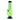 A front view of the 9-inch JM Plastics 420 Coin Base with Grip Acrylic Water Pipe, showcasing its green tinted acrylic construction.