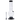 Straight-on view of the JM Plastics Bubble Base with Grip Acrylic Bong showing its clear glass bubble chamber and ribbed neck on a black round base with a metal downstem beside it.