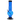 Front view of the 9-inch JM Plastics Bubble Base with Grip Acrylic Water Pipe, displaying its clear blue construction and rounded base.