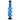 A front view of the 12-inch JM Plastics Triple Bubble Acrylic Water Pipe, featuring three stacked blue bubbles.