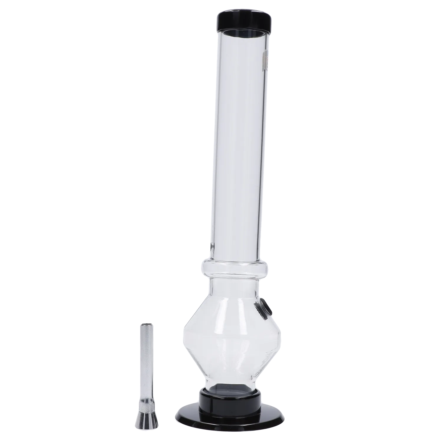 JM Plastics Diamond Base with Carb Hole Bong - 12 in.