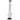 Straight-on view of the white JM Plastics Diamond Base with Carb Hole Bong - 12 in. showing its tall cylindrical neck, diamond-shaped base, black rim and metal carb.