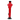 JM Plastic JM Plastics Skull Top with Carb Hole Acrylic Bong - 12 in. Red