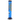 Center-frontal view of the JM Plastics Flame Straight Tube with Carb Hole Acrylic Bong - 12 in. in translucent blue with gold flame graphics, black base and mouthpiece, and a silver downstem set against a white background