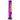 Straight-on studio view of the JM Plastics Flame Straight Tube with Carb Hole Acrylic Bong - 12 in., a translucent purple tube with yellow flame graphics and a black base.