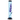 Portrait view of the JM Plastics Flame Straight Tube with Carb Hole Acrylic Bong - 12 in., showing its translucent blue tube with purple flame graphics and black base.
