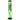 Centered front view of the JM Plastics Flame Straight Tube with Carb Hole Acrylic Bong - 12 in. showing its green tube with black flame decals, black base and top, and metal downstem.