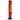 Tall, straight front view of the JM Plastics Flame Straight Tube with Carb Hole Acrylic Bong - 12 in., showing a red tube with green flame graphics and a black base.
